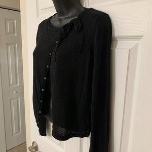 Mexx Black Open Front Cardigan Sweater, Size S